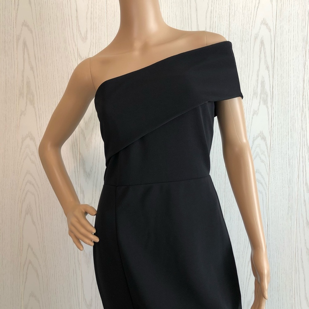 NWT Missguided One Shoulder Maxi Dress Black Size 8
